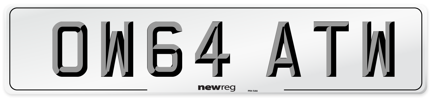 OW64 ATW Number Plate from New Reg